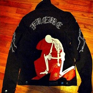Men designer Black jean jacket.....,